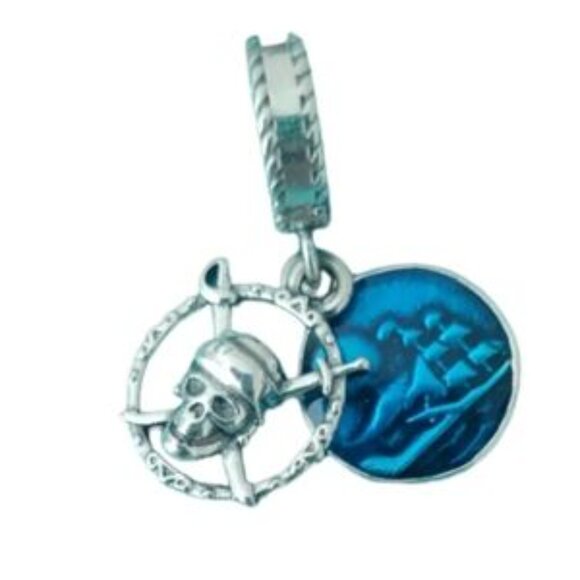 Pandora Disney Sterling Silver Pirates of the Caribbean Dangle Bracelet Charm - Picture 4 of 4